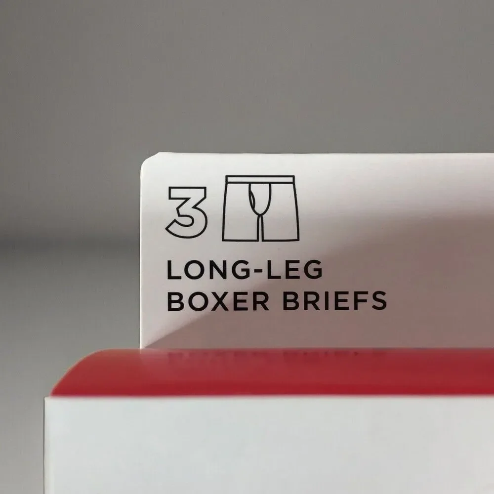 Jockey‎ Boxer Briefs Mens Small 3-Pack Long Leg Active Microfiber Stretch 28-30